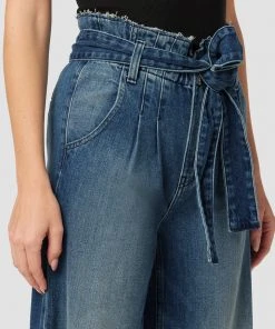 Hudson Jeans Paper Bag Wide Leg Cropped Trouser Women's