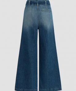 Hudson Jeans Paper Bag Wide Leg Cropped Trouser Women's