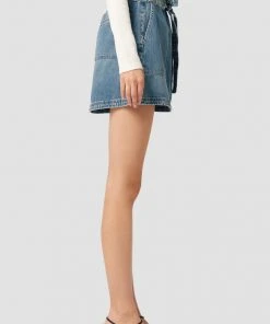 Hudson Jeans Women's Belted Cinched Waist Skirt