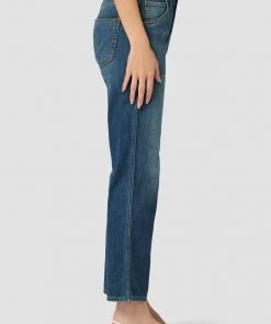 Hudson Jeans Women's Remi High-Rise Elastic Waist Straight Ankle Jean