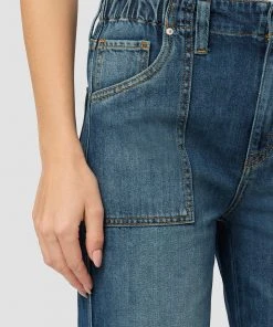 Hudson Jeans Women's Remi High-Rise Elastic Waist Straight Ankle Jean