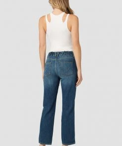 Hudson Jeans Women's Remi High-Rise Elastic Waist Straight Ankle Jean