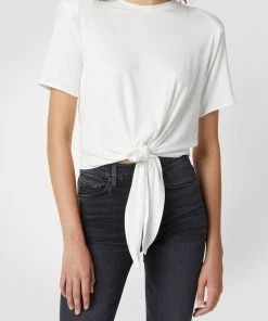 Hudson Jeans Shoulder Pad Tie Front Tee Sale