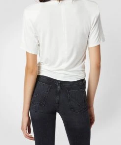 Hudson Jeans Shoulder Pad Tie Front Tee Sale