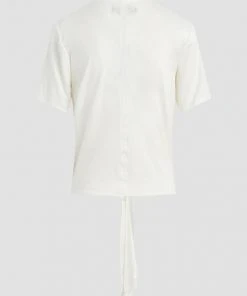 Hudson Jeans Shoulder Pad Tie Front Tee Sale