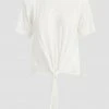 Hudson Jeans Shoulder Pad Tie Front Tee Sale
