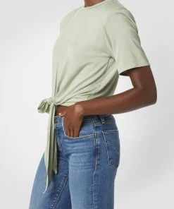 Hudson Jeans Shoulder Pad Tie Front Tee