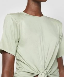 Hudson Jeans Shoulder Pad Tie Front Tee