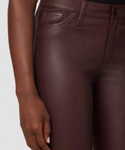 Hudson Jeans Nico Mid-Rise Super Skinny Leather Pant
