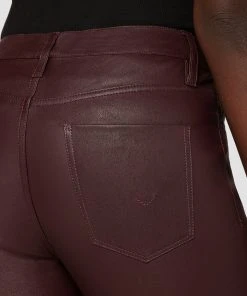Hudson Jeans Nico Mid-Rise Super Skinny Leather Pant