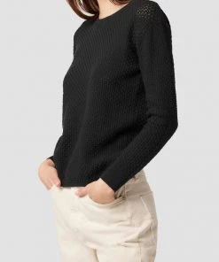 Hudson Jeans Women's Twist Back Open Knit Sweater