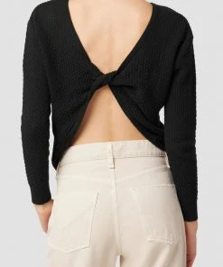 Hudson Jeans Women's Twist Back Open Knit Sweater