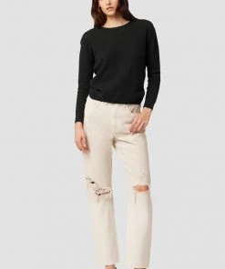 Hudson Jeans Women's Twist Back Open Knit Sweater