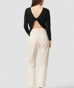 Hudson Jeans Women's Twist Back Open Knit Sweater