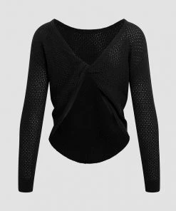 Hudson Jeans Women's Twist Back Open Knit Sweater