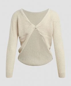 Hudson Jeans Twist Back Open Knit Sweater Women's