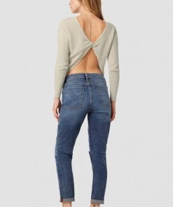 Hudson Jeans Twist Back Open Knit Sweater Women's