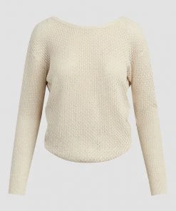 Hudson Jeans Twist Back Open Knit Sweater Women's