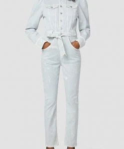 Hudson Jeans Puff Sleeve Denim Jumpsuit