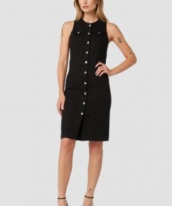 Hudson Jeans Women's Cut In Denim Midi Dress