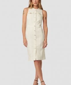 Hudson Jeans Women's Cut In Denim Midi Dress