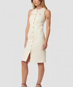 Hudson Jeans Women's Cut In Denim Midi Dress