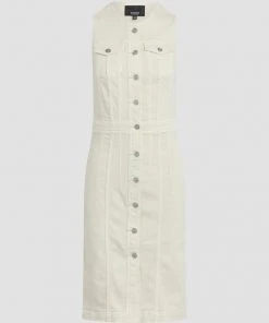 Hudson Jeans Women's Cut In Denim Midi Dress