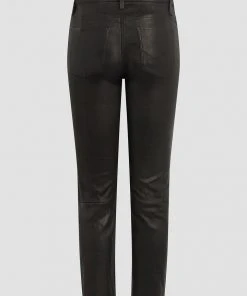 Hudson Jeans Women's Nico Mid-Rise Straight Leather Pant