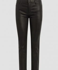 Hudson Jeans Women's Nico Mid-Rise Straight Leather Pant