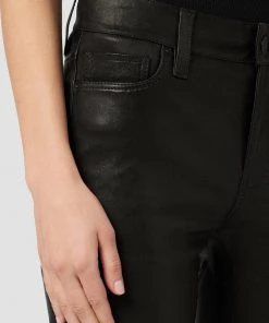 Hudson Jeans Women's Nico Mid-Rise Straight Leather Pant