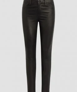 Hudson Jeans Nico Mid-Rise Super Skinny Leather Pant Women's
