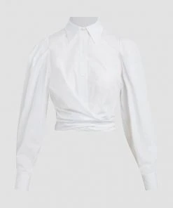 Hudson Jeans Wrap Poplin Button Up Shirt