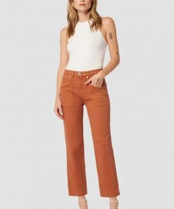 Hudson Jeans Remi High-Rise Elastic Waist Straight Ankle Jean Women's