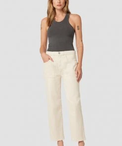 Hudson Jeans Women's Remi High-Rise Elastic Waist Straight Ankle Jean