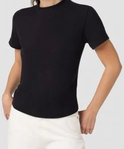 Hudson Jeans Crew Neck Knot Back Tee