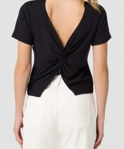 Hudson Jeans Crew Neck Knot Back Tee