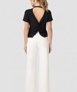 Hudson Jeans Crew Neck Knot Back Tee