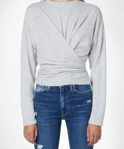 Hudson Jeans Long Sleeve Wrap Top Sale