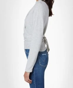 Hudson Jeans Long Sleeve Wrap Top Sale