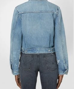 Hudson Jeans Cropped Trucker Jacket Women's 12 Hudson Jeans Cropped Trucker Jacket Women's