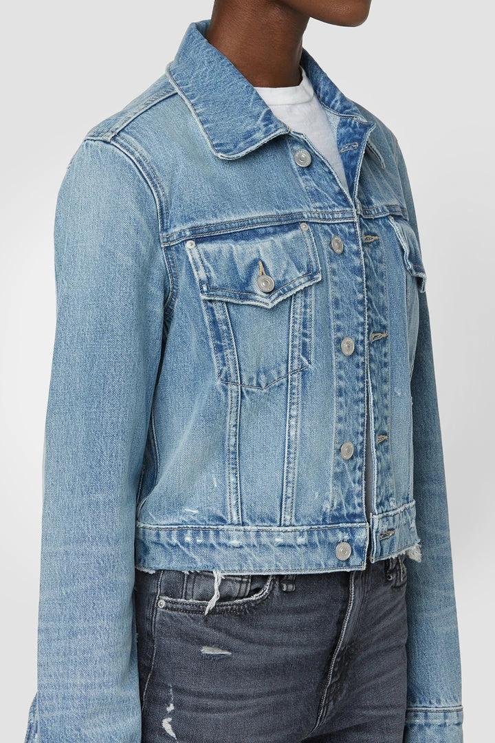 Hudson Jeans Cropped Trucker Jacket Women's 9 Hudson Jeans Cropped Trucker Jacket Women's