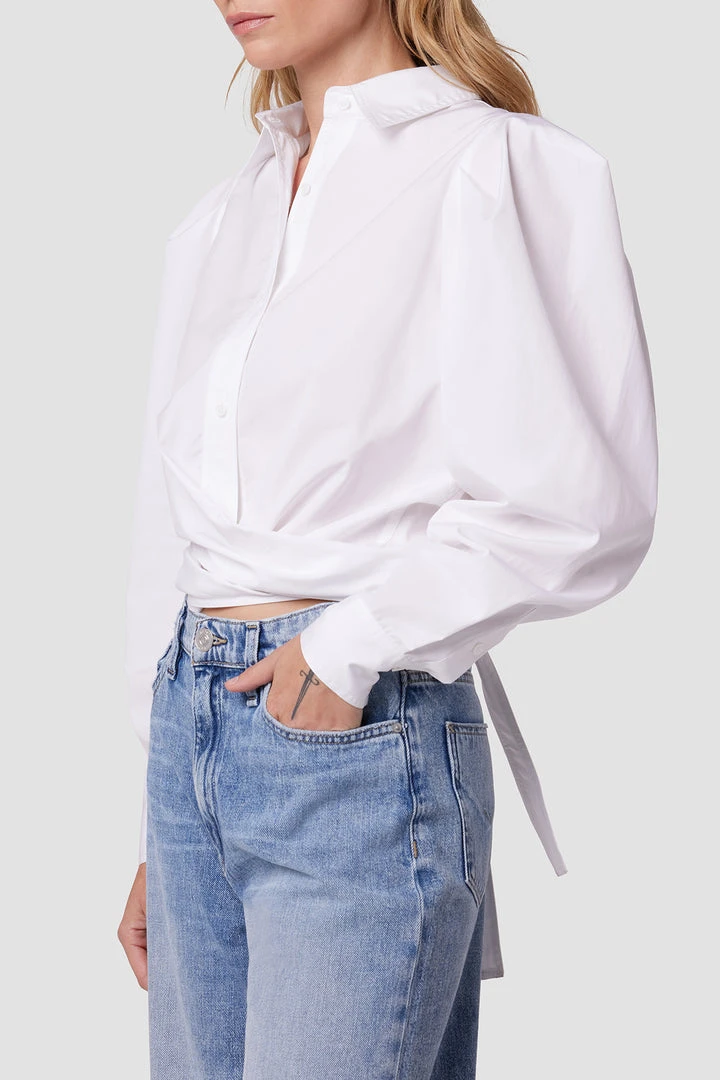 Hudson Jeans Wrap Poplin Button Up Shirt 6 Hudson Jeans Wrap Poplin Button Up Shirt