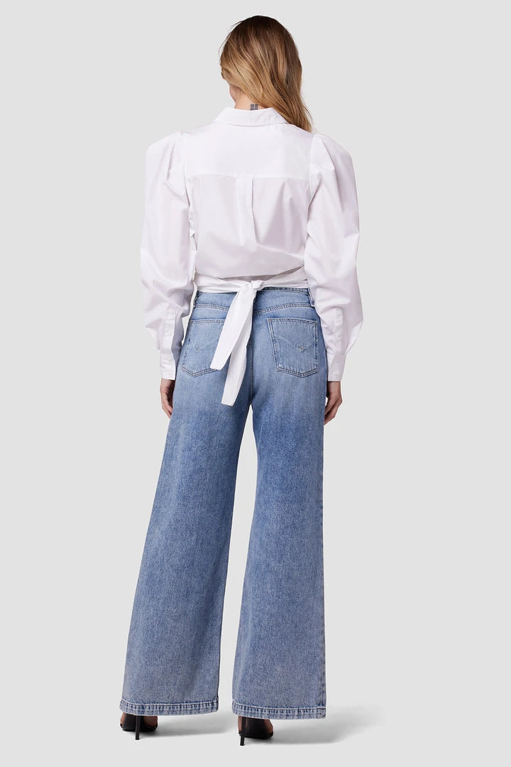 Hudson Jeans Wrap Poplin Button Up Shirt 10 Hudson Jeans Wrap Poplin Button Up Shirt