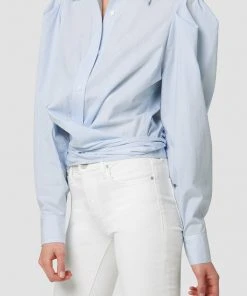 Hudson Jeans Women's Wrap Poplin Button Up Shirt