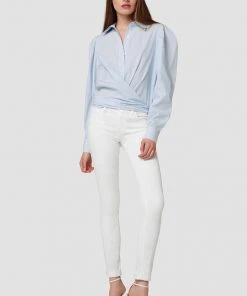 Hudson Jeans Women's Wrap Poplin Button Up Shirt