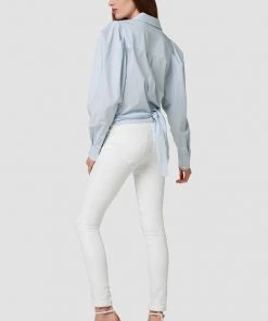 Hudson Jeans Women's Wrap Poplin Button Up Shirt