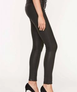 Hudson Jeans Nico Mid-Rise Super Skinny Leather Pant Women's